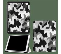 Custodia per iPad 6ª Generazione (2018) / per iPad 5ª Generazione (2017) 9,7", Compatibile con Modelli A1893 A1954 A1822 A1823, Cover Ultra Slim Leggera con Stand,Mimetica Nera