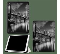 Custodia per iPad 9a/8a/7a generazione da 10,2 pollici 2021/2020/2019, Smart Case Ultra Slim Light Magnetic Cover con funzione di accensione/spegnimento automatico,Ponte Di Brooklyn
