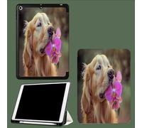 Custodia per iPad Air 3ª Generazione (2019) 10,5″ / per iPad Pro 10,5″ (2017), Cover Smart Slim Leggera con Supporto a Tre Pieghe, Funzione Auto Accensione/Spegnimento,Golden Retriever