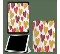 Custodia per iPad Air 3ª generazione 2019 /per iPad Pro 10,5" 2017, cover protettiva ultra sottile a tre ante con portapenne e funzione accensione/spegnimento automatico,Cuori Di Linea