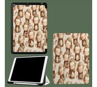 Custodia per iPad Pro 11" 4a/3a/2a gen 2022/2021/2020, custodia protettiva morbida e sottile con supporto a tre ante, funzione di sospensione/riattivazione automatica,Scimmie Dei Cartoni Animati