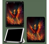 Custodia per iPad Pro 11 Pollici,Modello 2022/2021/2020,Supporta la Ricarica di Pencil,Cover con Auto Svegliati/Sonno Fiamma Fenice Cina Bestie Mitologiche-Rosso
