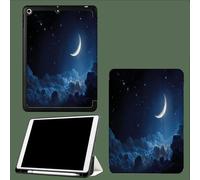 Custodia per iPad Pro 12,9" (6a/5a/4a gen. 2022/2021/2020), Smart Cover in pelle PU, ultra sottile e leggera, pieghevole con supporto e funzione Auto Sleep/Wake,Cielo Notturno Luna