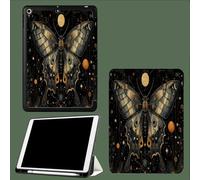 Custodia per iPad Pro 12,9" (6a/5a/4a gen. 2022/2021/2020), Smart Cover in pelle PU, ultra sottile e leggera, pieghevole con supporto e funzione Auto Sleep/Wake,Farfalla/Luna