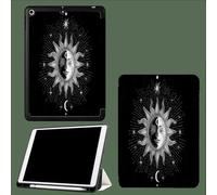 Custodia per iPad Pro 12,9" (6a/5a/4a gen. 2022/2021/2020), Smart Cover in pelle PU, ultra sottile e leggera, pieghevole con supporto e funzione Auto Sleep/Wake,Sole Luna