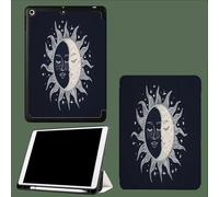 Custodia per iPad Pro 12,9 Pollici 2022/2021/2020 (6ª/5ª/4ª Generazione), Ultra Sottile e Leggera con Supporto Pieghevole e Funzione Sveglia/Standby Automatica,Sole Luna