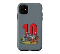 Custodia per iPhone 11 10 Anni Bambini Compleanno Guerriero Ragazzo Cavaliere Medievale