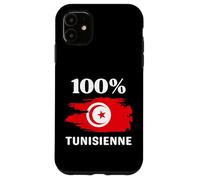 Custodia per iPhone 11 100% Tunisienne et fière de l'être drapeau de la tunisie
