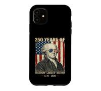 Custodia per iPhone 11 250 anni di libertà Libertà Storia John Adams Retro
