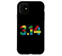 Custodia per iPhone 11 3.14 Mattoni 3.14 Blocchi Master Builder Bambini Felice Pi Day