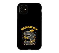 Custodia per iPhone 11 3 ° compleanno ragazzo costruzione escavatore camion