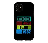 Custodia per iPhone 11 44 Anni Vintage 1982 nato Luglio Fantastico da