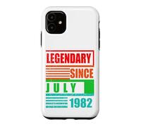 Custodia per iPhone 11 44° compleanno leggendario dal luglio 1982 frase di compleanno