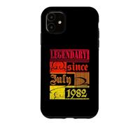 Custodia per iPhone 11 44° compleanno leggendario dal luglio 1982 vintage retrò