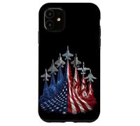 Custodia per iPhone 11 4th of July Fighter Jet US Flag American Military Planes