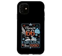 Custodia per iPhone 11 66th Birthday Women Cheers to 66 Years Fabulous Since 1960