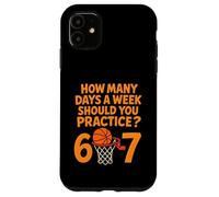 Custodia per iPhone 11 67 Meme di basket Bambini Quanti giorni praticano l"umorismo di routine