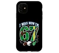 Custodia per iPhone 11 7 ° compleanno ero 6 Ora sono 7 Six Seven 67 AmericanFootball