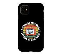 Custodia per iPhone 11 70s 80s 90s Retro Kid sabato mattina cereali e cartoni animati