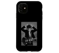 Custodia per iPhone 11 AC DC Rock Icon - Chitarra in bianco e nero