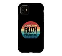 Custodia per iPhone 11 Active Faith Can Move Mountains Christian Men Women Kids