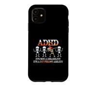 Custodia per iPhone 11 ADHD It's Not Disability It's A Different Ability Skeleton