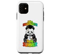 Custodia per iPhone 11 Adios Kindergarten Hello Summer Funny Happy Panda Bear