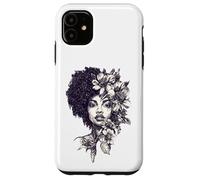 Custodia per iPhone 11 Afro bella Donna nera Africa Cultura e Tradizione africana