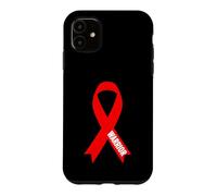 Custodia per iPhone 11 Aids Warrior - Maglia con nastro rosso per la consapevolezza dell'HIV, Giornata mondiale dell'AIDS