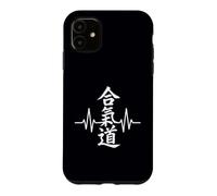 Custodia per iPhone 11 Aikido Kanji Battito cardiaco Pulse Arti Marziali Formazione