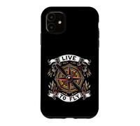 Custodia per iPhone 11 Airplane Pilot Live To Fly Aviation Compass Art