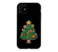 Custodia per iPhone 11 Albero di Natale Candy con stella