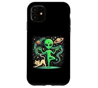 Custodia per iPhone 11 Alieno Fare Yoga - Yoga Posa - Spazio - Plancton