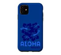 Custodia per iPhone 11 Aloha Hawaii Blue Hibiscus