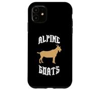 Custodia per iPhone 11 Alpine Goats Mountain Charm Rustico Fattoria Animale