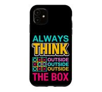 Custodia per iPhone 11 Always Think Outside the Box Illustration Graphic Designs