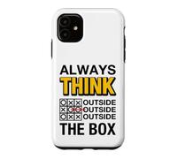 Custodia per iPhone 11 Always Think Outside the Box Illustration Graphic Designs