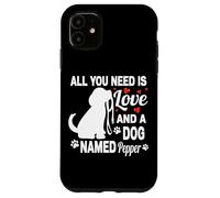 Custodia per iPhone 11 Amante dell'animale domestico del cane sveglio del pepe del cane