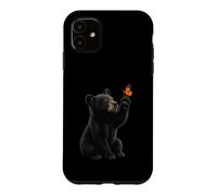 Custodia per iPhone 11 American Black Bear Cucciolo Farfalla Wildlife Nature