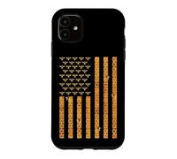 Custodia per iPhone 11 American Flag Honeycomb Honey Bees Beekeeping Beekeeper Gift