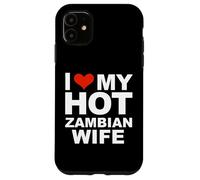 Custodia per iPhone 11 Amo il mio caldo Zambia Moglie Marito Matrimonio Zambia