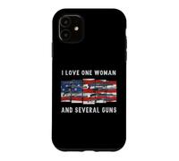 Custodia per iPhone 11 Amo una donna e diverse pistole Uomini divertenti