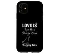 Custodia per iPhone 11 Amore Bagnato Nasi Slobbery Baci Scodinzolante Code Amante dei cani