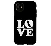 Custodia per iPhone 11 Amore California State Map Graphic