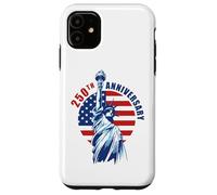 Custodia per iPhone 11 An Amazing 250 Years 1776-2026 Birthday American (White)