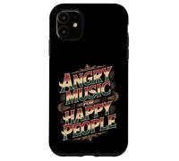 Custodia per iPhone 11 Angry Music For Happy People Emo Fan Punk Listener -