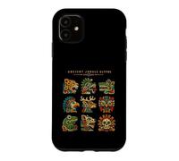 Custodia per iPhone 11 Antichi glifi della giungla simboli animali mesoamericani