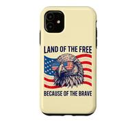 Custodia per iPhone 11 Aquila Patriottica: Terra dei Libero e dei Coraggiosi