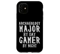 Custodia per iPhone 11 Archaeology Major By Day Gamer By Night Archaeologist Gamer