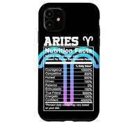 Custodia per iPhone 11 Ariete Valori nutrizionali Segno zodiacale Astrologia Blu Viola